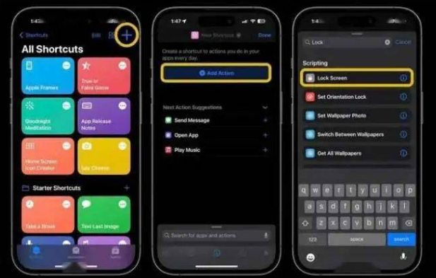 覃塘苹果14锁屏维修店分享iPhone14升级iOS16.4后如何创建锁屏快捷方式 